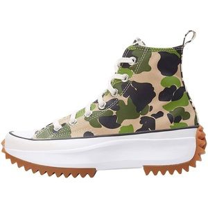 Converse Run Star Hike High Camo and Leopard. Mens 5.5. Womens 7.